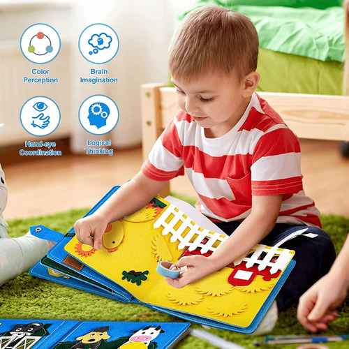 A Libro Ocupado Bebé Libro Tranquilo Sensorial Para Autismo