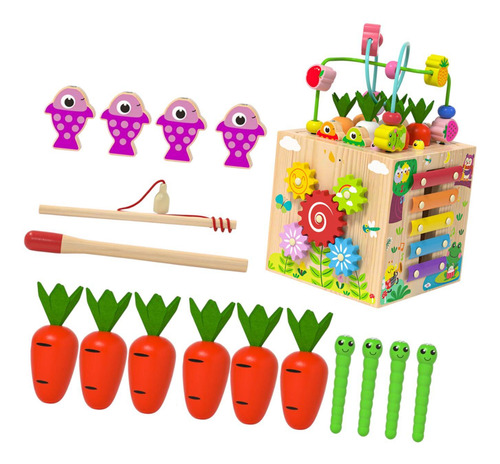 Cubo De Actividades 8 En 1, Juguete Educativo Para Niños,
