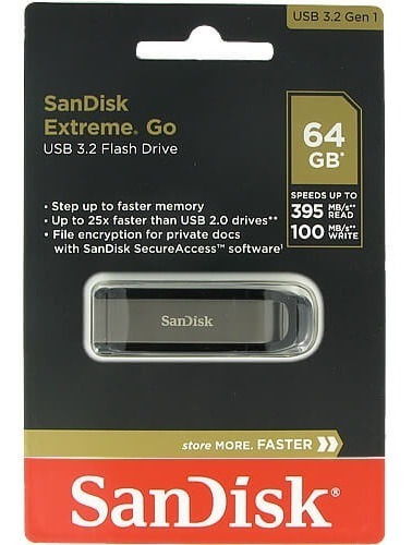 Sandisk Usb Extreme Go 3.2 Speed 395mb/s 64gb Universal