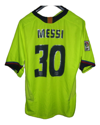 Barcelona De España Hermosa Nike Alterna Fluo 2005 #30 Messi (Usado)