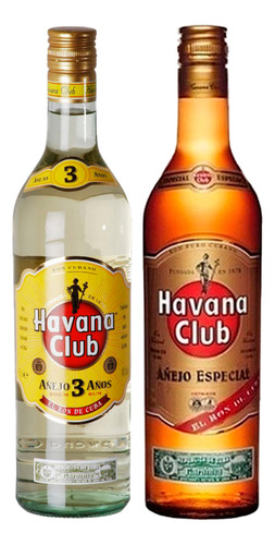 Combo Ron Havana Club 3 Años + Añejo Especial 750ml X2