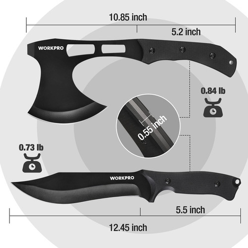 Hacha Táctica Plegable Workpro Juego Combinado De Cuchillo D