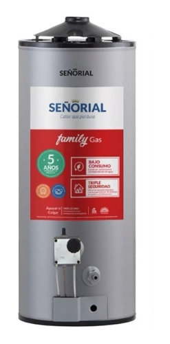 Termotanque A Gas Señorial Family Alta Recuperación De 50lts