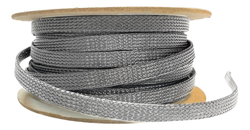 Cubre Cables Piel De Serpiente Gris Expandible 1/4  30 Mts