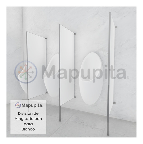 División Mingitorio Con Pata Blanco 60x150