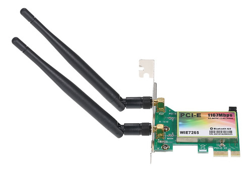 Placa Wi-fi Ac 1200mbps Bt4.0 Pcie Sem Fio Adaptador De Rede