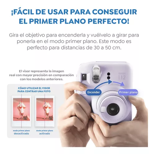 Fujifilm Instax Mini 12 - Cámara instantánea, Morado Lila : :  Electrónicos