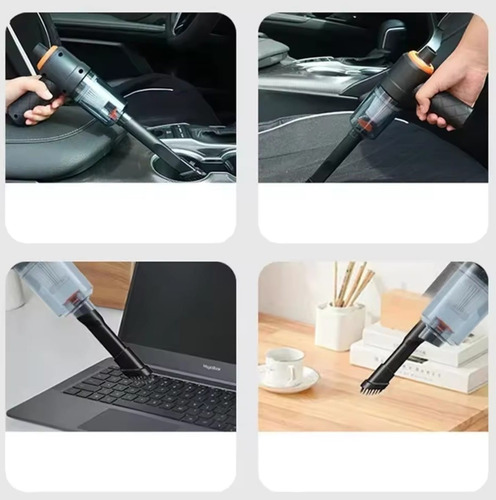 Aspiradora De Mano Portatil Inalambrica Para Auto Usb Hogar Negro