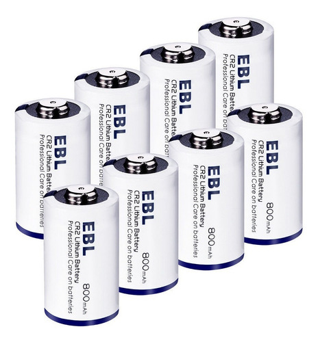 8pack Ebl Cr2 3v Litio Foto Baterías Para Cámara Linterna +