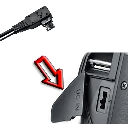 Cabo Ac-pw10am Usb3.0 Sony Slt E Sony Dslr C/adaptador Usb-c Cor Preto