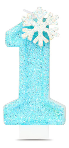 Primera Vela De Cumpleaños De Copas De Nieve Número 1 Vela