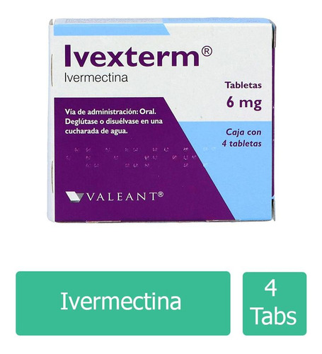 Ivexterm 6 Mg Caja Con 4 Tabletas - Rx