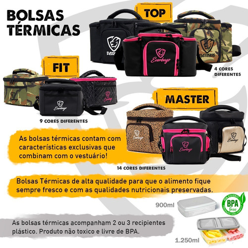 Bolsa Térmica Fitness Academia Lancheira Everbags