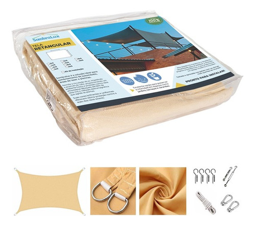 Tela Toldo Shade Sombreamento Sombralux 4x3 Cores
