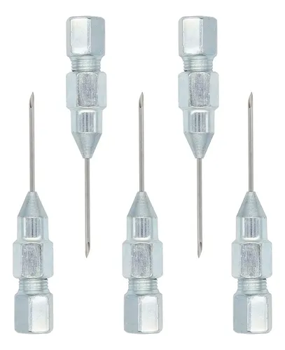 XIHIRCD Kit 5 Piezas Punta De Aguja Para Pistola De Engrase – Ideal Para Espacios Estrechos Y Agujeros Profundos