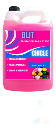 Limpiador Líquido Para Pisos Aroma Chicle 4 L 