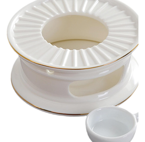Elegante Juego De Calentador De Té Con Portavelas Y B