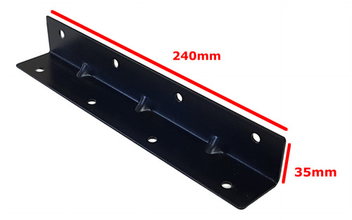 Caja X 12 Conectores Angulo Negro 240 X 35 X 35mm Modelo 514