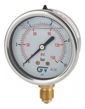 Manometro Genebre Acero Inox Ø 63 Con Glicerina 0 A 6 Bar