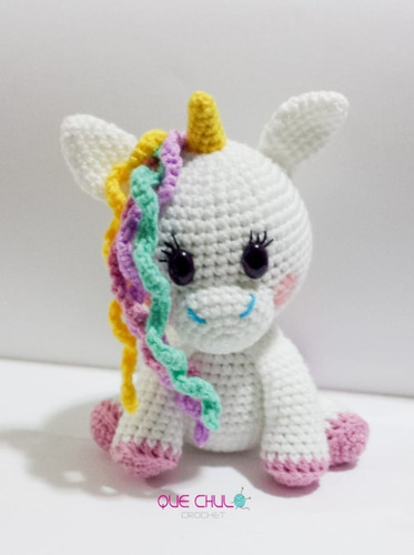 Muñeco Tejido Unicornio Amigurumi