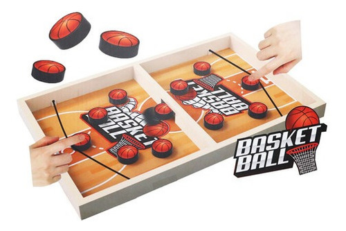 Juego De Mesa Basketball Hockey Baloncesto Portátil Niños