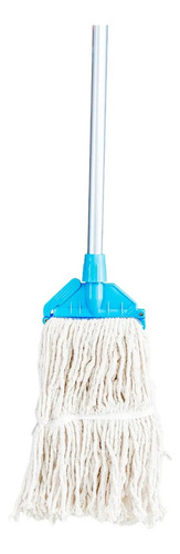 Esfregão Mop Úmido Limpeza Profissional Cor Azul Cor Prateado