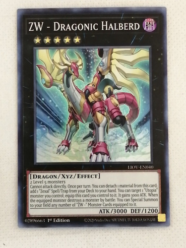 Super Xyz Yugioh Zw - Dragonic Halberd