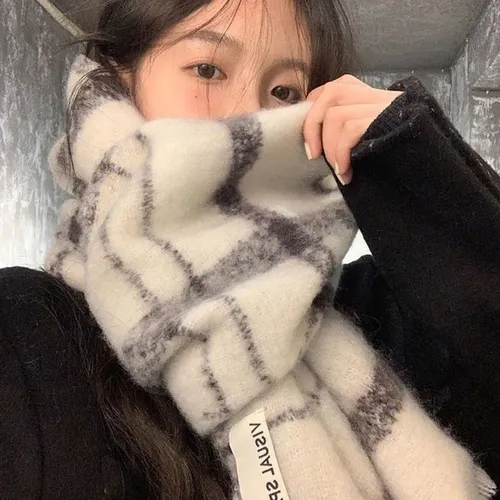Scarf Plaid Warm And Cold Resistant Scarf Couple Shawl New