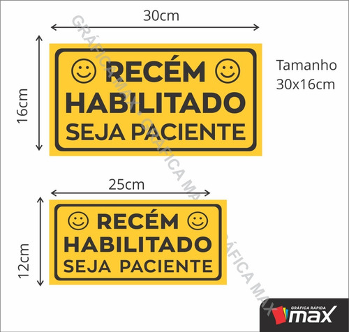 Adesivo Carro Motorista Recem Habilitado Primeira Carta