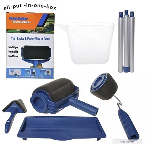 Imagen 4 de 4 de Rodillo Para Pintar Rellenable Paint Roller 8 Accesorios