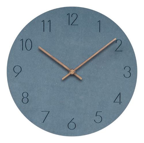 Reloj De Pared De Madera De Colores Simples, 29 Cm De Profun