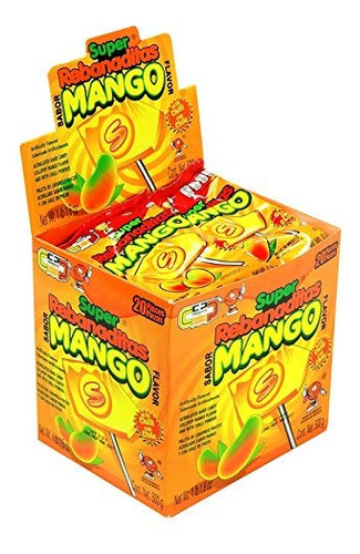 Super Rebanadita Lolipop De Mango, 20 Unidades (caramelo De 