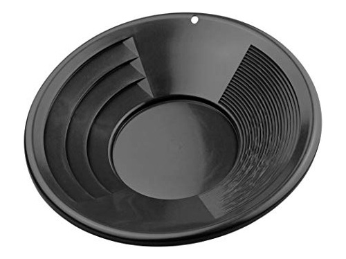 Batea Para Lavar Oro Accesorio Detector Mineria 30cm Negro