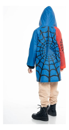 Impermeable Para Niño De Spiderman Con Gorro