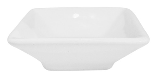 Cazuela Dip Cuadrada Porcelana Blanca Bar 8 Cm X 1 Unidad 