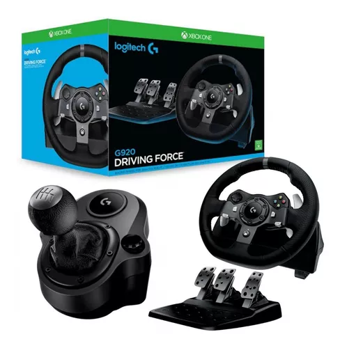 Volante Logitech G923 com pedal + Câmbio Driving Force Shifter para X-box -  Faz a Boa!