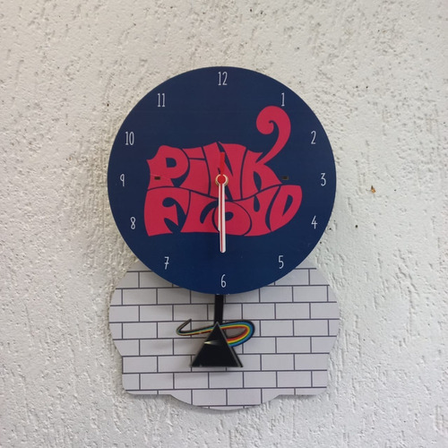 Relógio Parede Com  Pêndulo - Pink Floyd A Pilhas