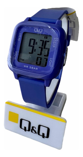Reloj Q&q Digital Silcona Violeta Pant. Pvc Sumergible G02a