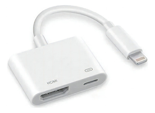 Cabo Adaptador Lightning Para Hdmi iPhone iPad Na Tv Full Hd Cor Branco