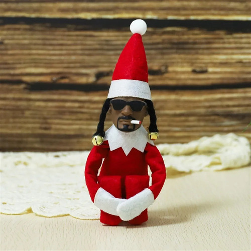 Muñeco Negro De Elfo Navideño Snoop On A Stoop, 3 Piezas