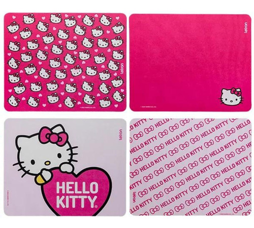Kit 20 Mouse Pad Rosa Hello Kitty Sortido Retangular Revenda