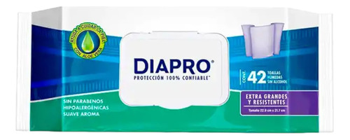 Diapro aloe adulto toallas húmedas 42 piezas