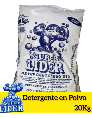 Limpiador Detergente En Polvo Todo Uso Super Lider 20kg