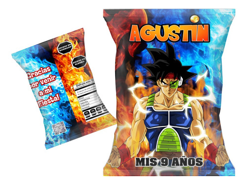 20 Bolsitas Golosineras Chips Bags Dragon Ball Cumple Candy