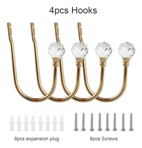 Coolnice 4 Pack Sujeciones Para Cortinas Montadas En La Par