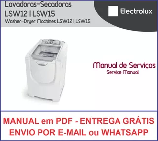 Manual De Serviço Lava E Seca Electrolux Lsw12 Lsw15 Digital