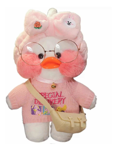 Peluche Pato Tik Tok Lalafanfan 30cm Incluye Ropa Accesorio