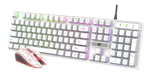 Combo Gamer Blanco Havit. Teclado Y Mouse Multimedia