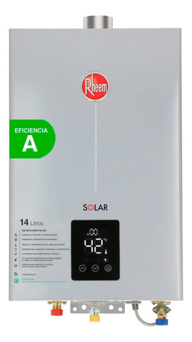 Calefont 14l Modulante Digital Rheem Tiro Forzado G Natural Color Gris Tipo De Gas Gn