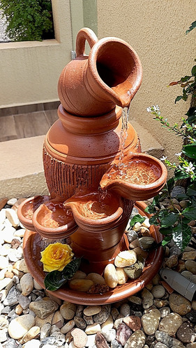 Fonte De Agua Cascata Decoração Enfeite Feng Shui Com Bomba